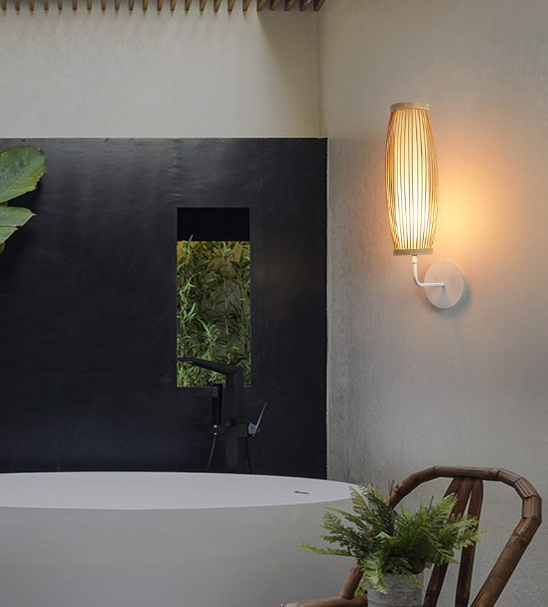 Rubi | Modern Japanese Bamboo Wall Lamp