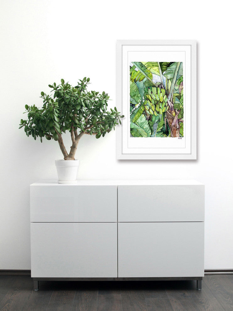 "Banana Tree" Framed Print by Rachel Byler