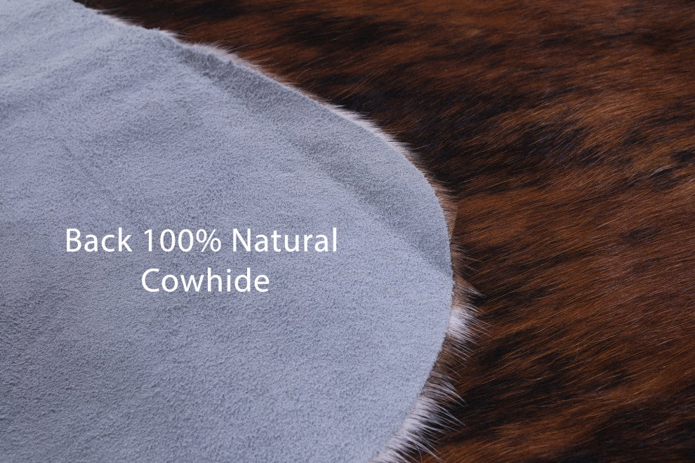 6' 7" X 6' 0" Brindle Natural Cowhide Rug C2363