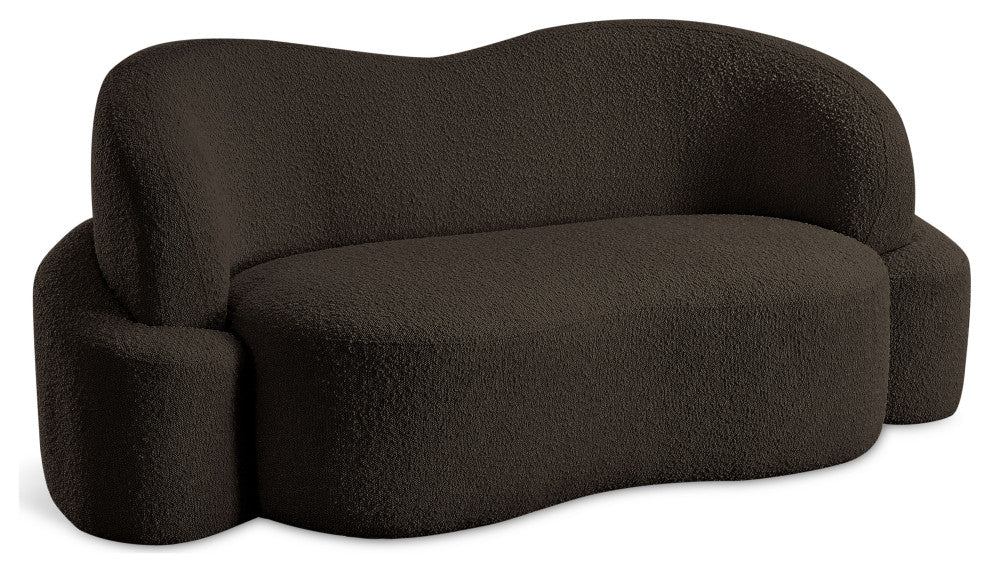 Principessa Boucle Fabric Chair, Brown, Loveseat
