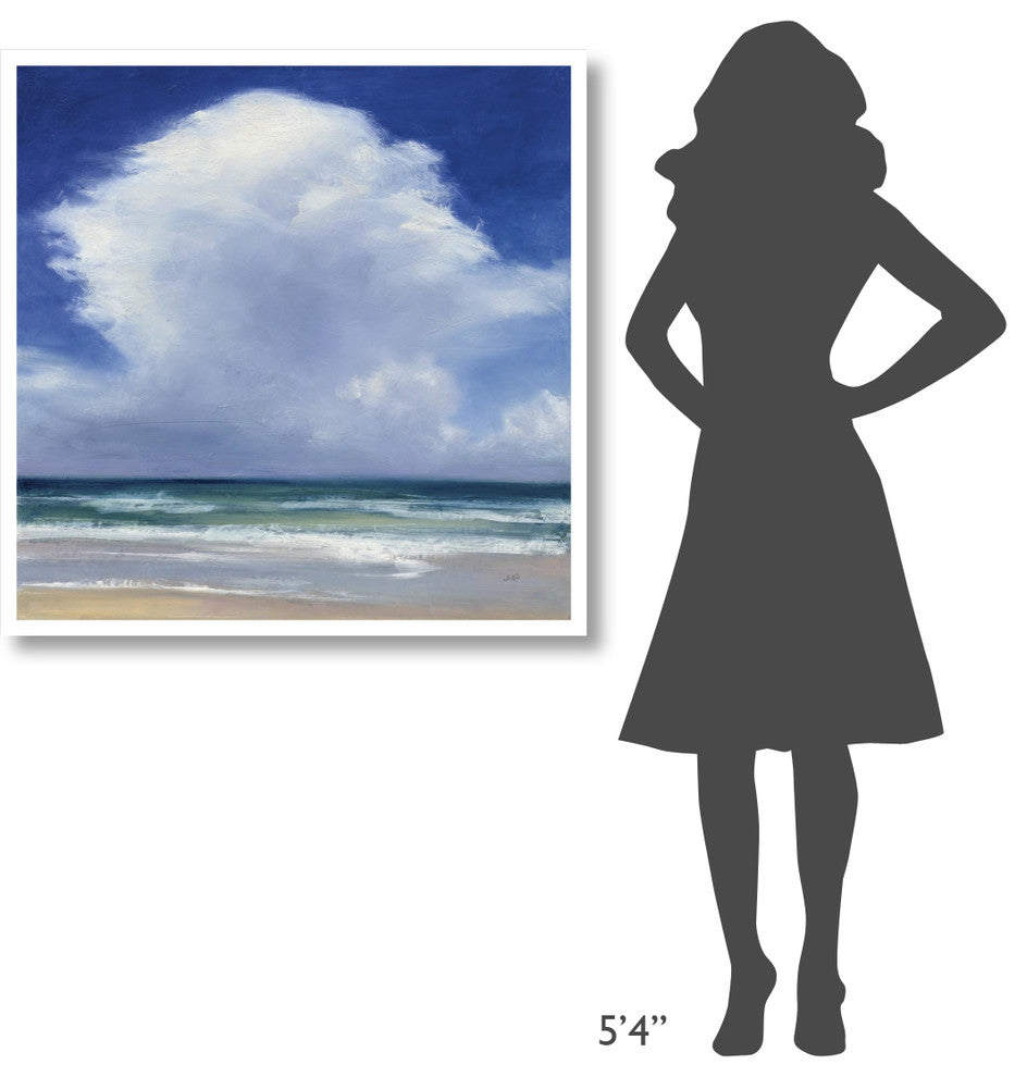 "Beach Clouds II" Digital Paper Print by Julia Purinton, 38"x38"