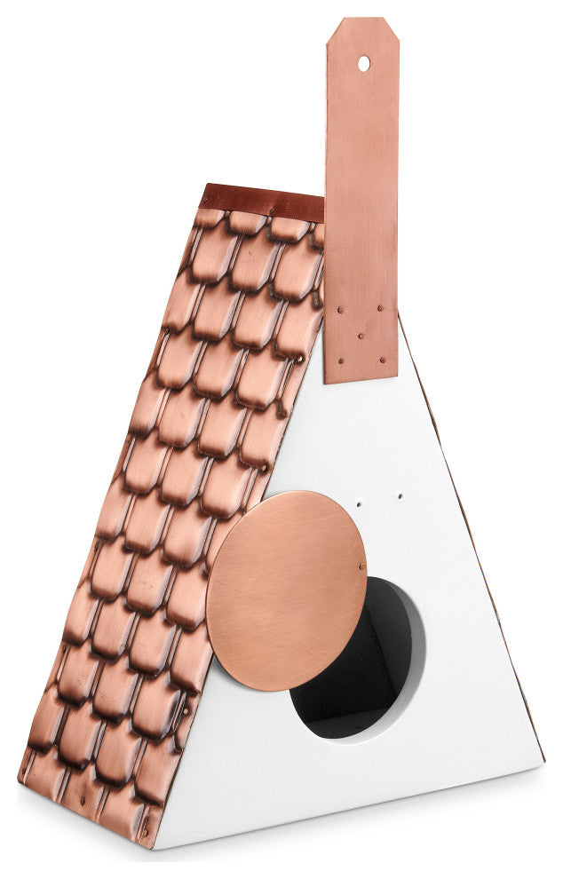 Swiss Chalet Bird House, Pure Copper Roof By Good Directions