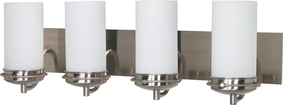 Nuvo Polaris 4 Light 13W Fluorescent Brushed Nickel Vanity and Wall Light Fixtu
