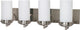 Nuvo Polaris 4 Light 13W Fluorescent Brushed Nickel Vanity and Wall Light Fixtu