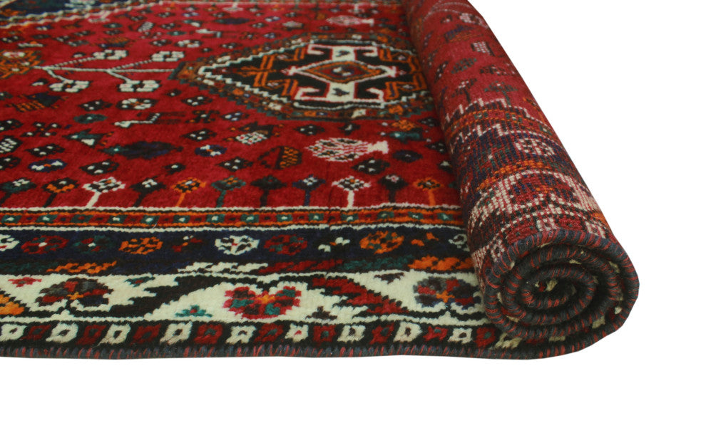 Fine Vintage Distressed Sadiki Red Rug