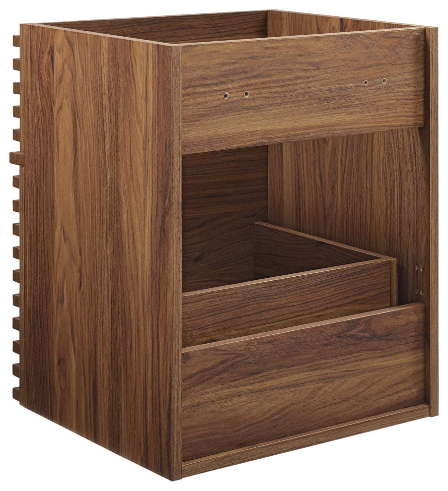 Render 18" Wall-Mount Bathroom Vanity Cabinet, Walnut