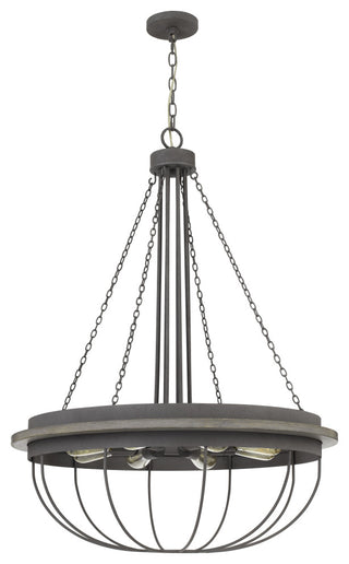 41" Metal Chandelier, Dove Gray