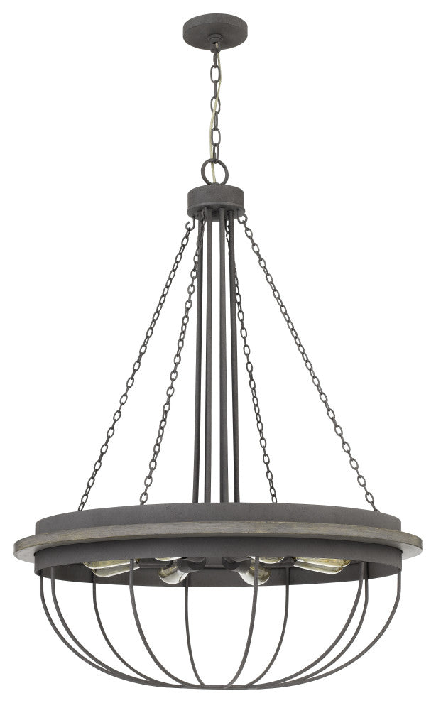 41" Metal Chandelier, Dove Gray