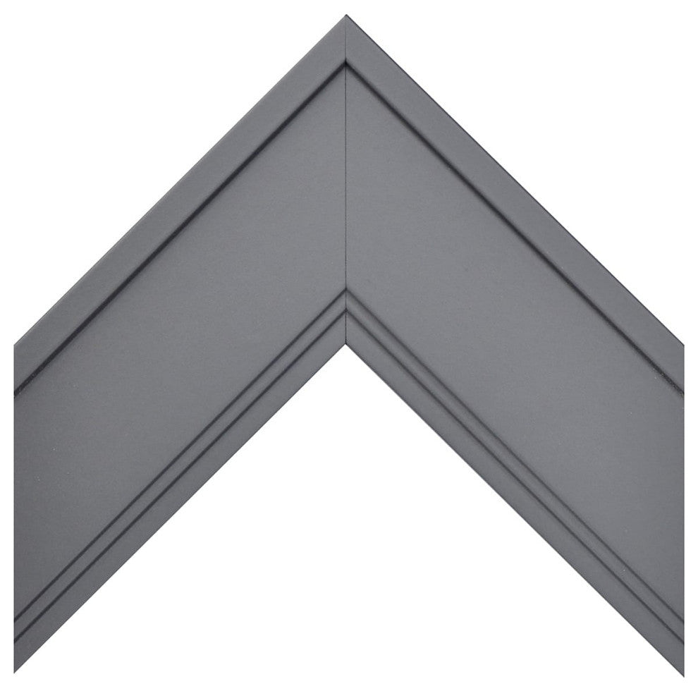 Porter Framed Wall Mirror, Dark Gray, 36"x42"