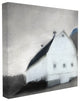 Painted Barn Gray Sky Oversized Stretched Canvas Wall Art, 24"x24"