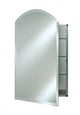 Arch Top Frameless Medicine Cabinets, 20"x35", Left Hinge
