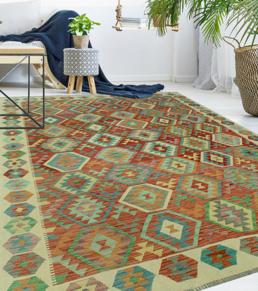Sangat Kilim Deste Rust Rug
