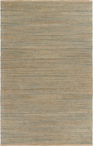 Classic Blue Undertoned Organic Jute Area Rug, 7'9"x9'9"