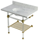 KVPB3630MAB7 36" Console Sink with Acrylic Legs (8", 3 Hole)