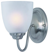 Maxim 10071 Stefan 5"W Bath Light - Satin Nickel / Frosted Glass