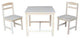 International Concepts Unfinished 3 Pieces Kids Table Set