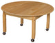 Mobile 36" Round Hardwood Table with 14" Legs