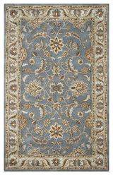 Rizzy Home Volare VO1427 Blue Border Area Rug, Rectangular 3'x5'