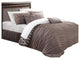 Chic Lassie Pleated Reversible 11-Piece Comforter Bed In A Bag Queen Brown