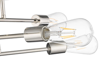 6 Light 16.75 in. Polished Nickel Semi-Flush