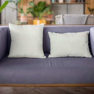 Baby Blue Solid Shiny Velvet Luxury Throw Pillow, Double sided 24"x24"