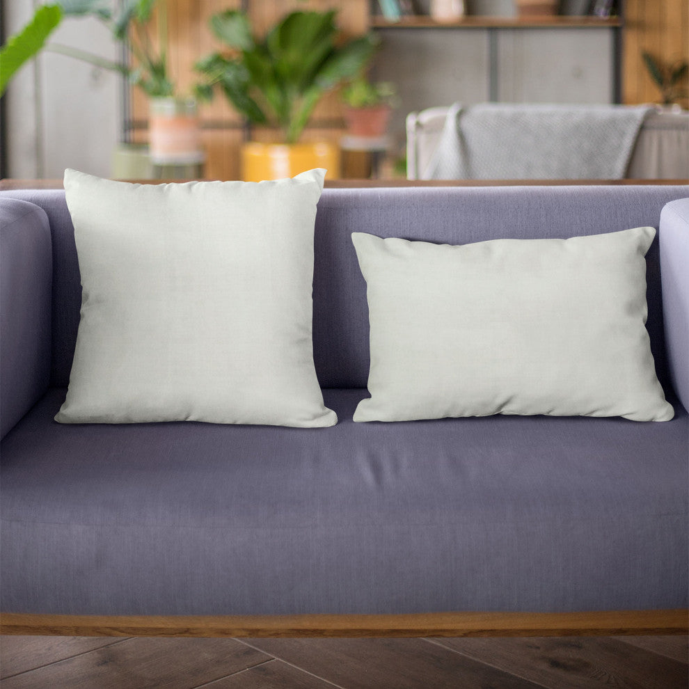 Baby Blue Solid Shiny Velvet Luxury Throw Pillow, Double sided 24"x24"