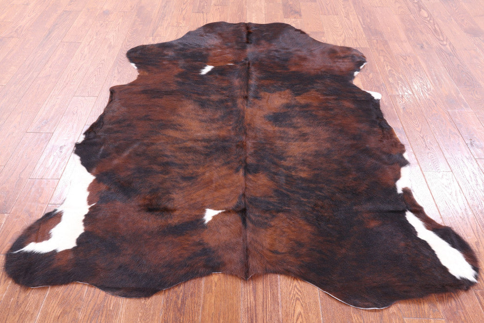 6' 5" X 5' 5" Natural Cowhide Rug C1802