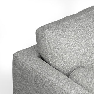 Morrison Mid Century Left Sectional Wide Sofa Tightly Woven Performance Fabric, Mist Grey