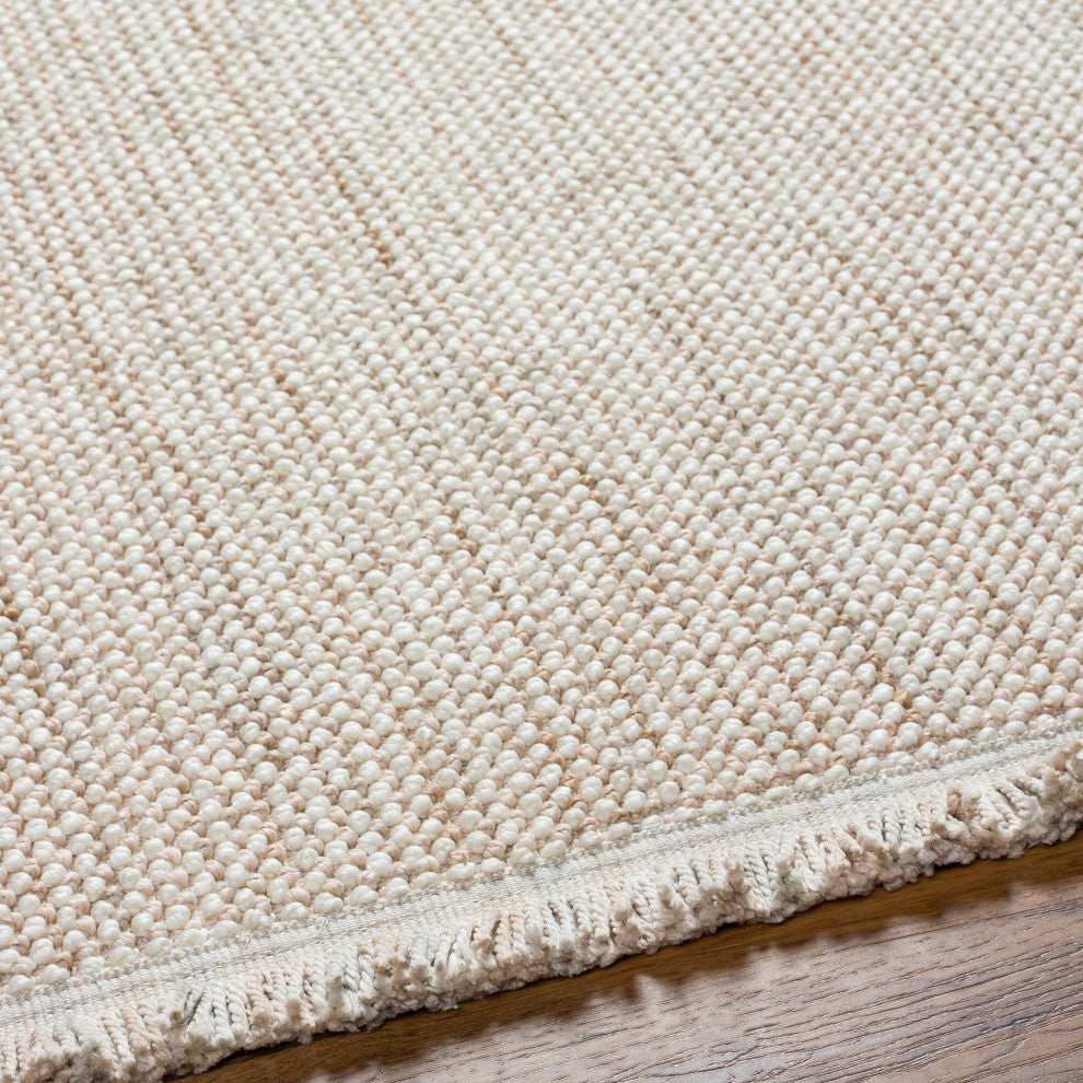 Surya New Delhi NWH-2302 Machine Woven Area Rug, Pearl, Ash, Light Grey, Beige, 8'11" X 12'
