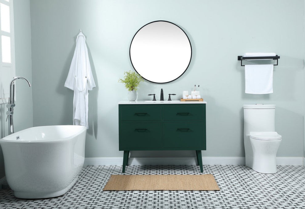 Home Living 42" Bathroom Vanity, Green