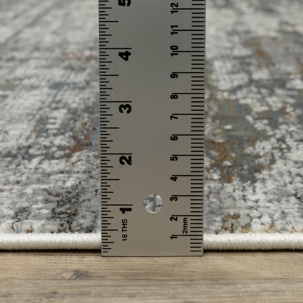 Galion Abstract Shading Charcoal/Grey Indoor Area Rug, 5'3"x7'6"