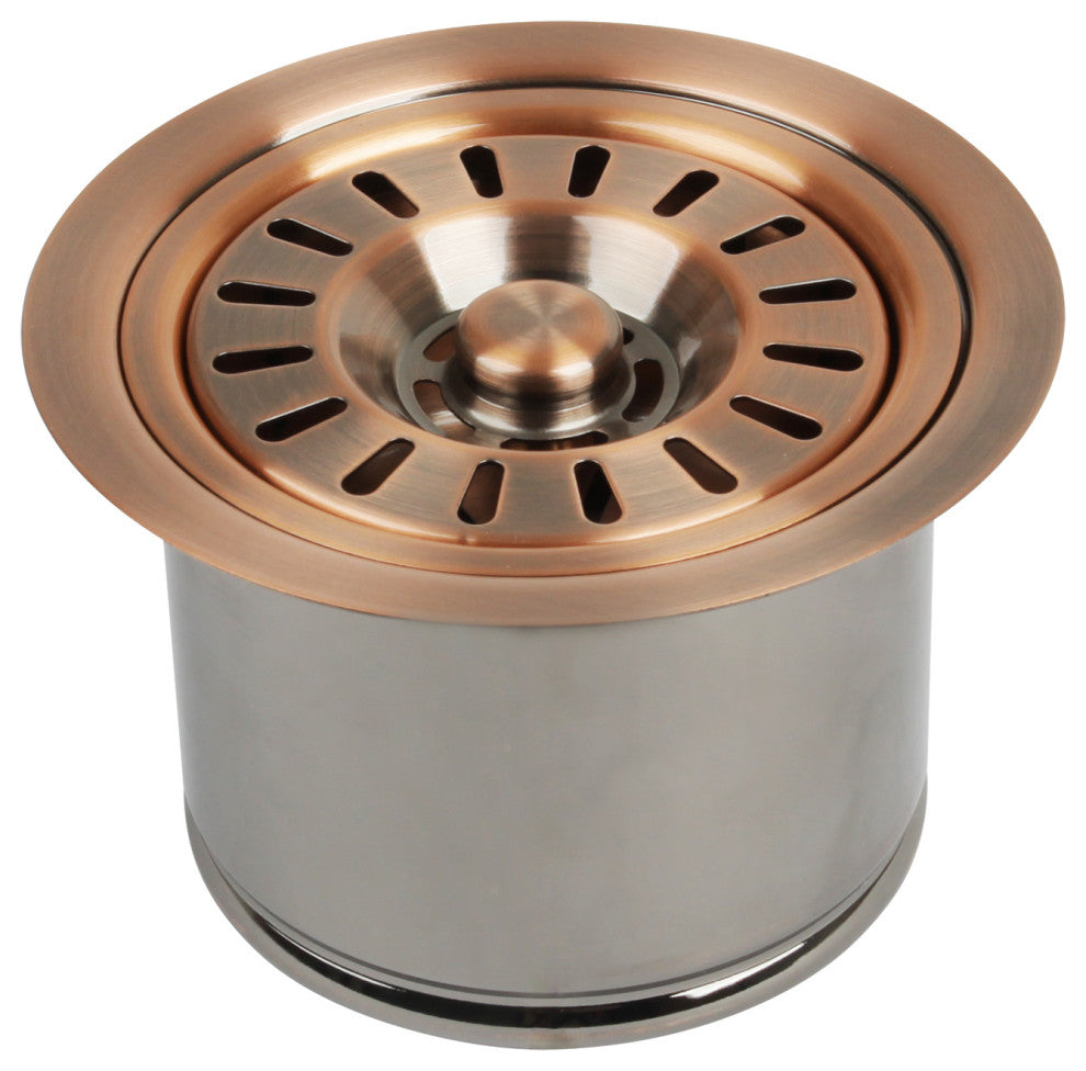 Copper Kitchen Sink Garbage Disposal Flange Stopper, Copper