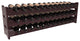 36-Bottle Scalloped Wine Rack, Redwood, Burgundy + Satin