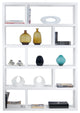Contemporary Large High Modular Book Shelf, Pure White