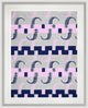 Bermuda Pink And Navy 6, Giclee Reproduction Artwork