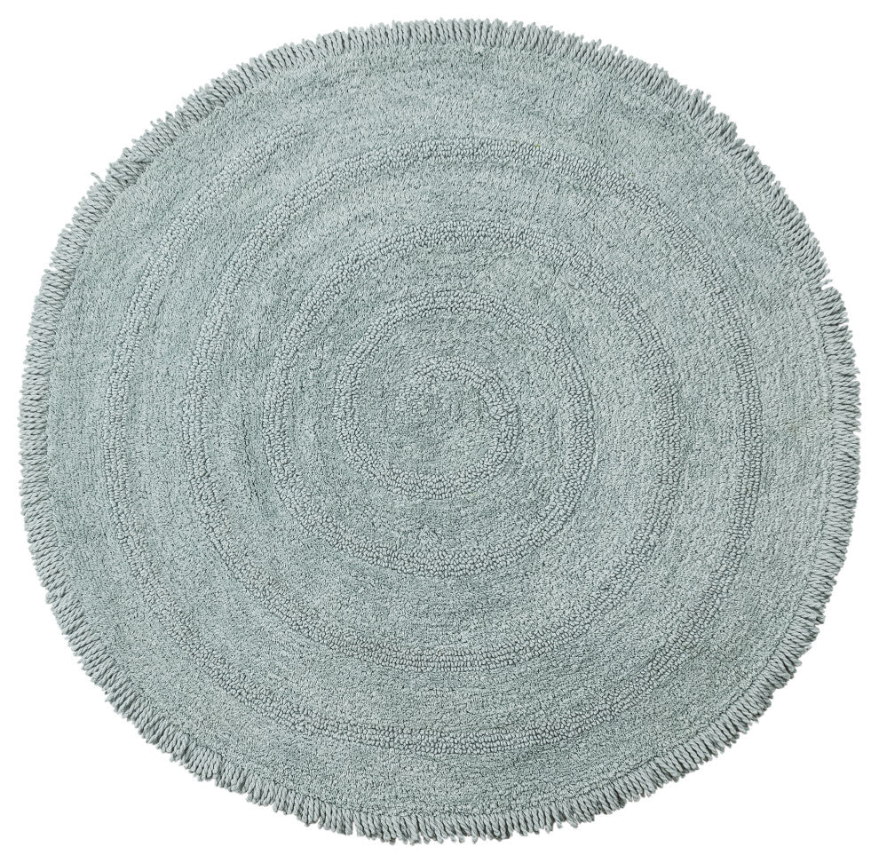 Hartley Machine Tufted Bath Mat, Blue, 30"x30"