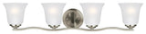 Emmons 4-Light Wall/Bath, Brushed Nickel