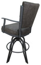 Montana Swivel Tilt Metal 30" Bar Stool or Counter 26" on A Base, Northwest Elk, Gray, 30"