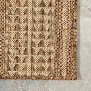 Nuloom Ranya Tribal Indoor/Outdoor Contemporary Area Rug, Light Brown 4'x6'