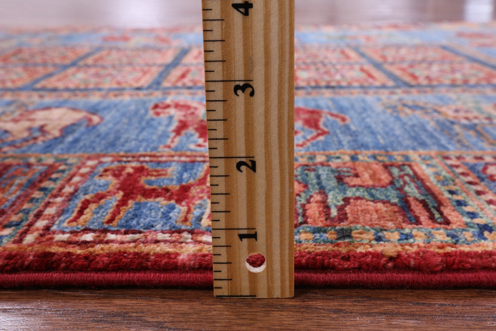 Antiqued Pazyryk Historical Design Handmade Rug 2' 9" X 3' 11" Q10973