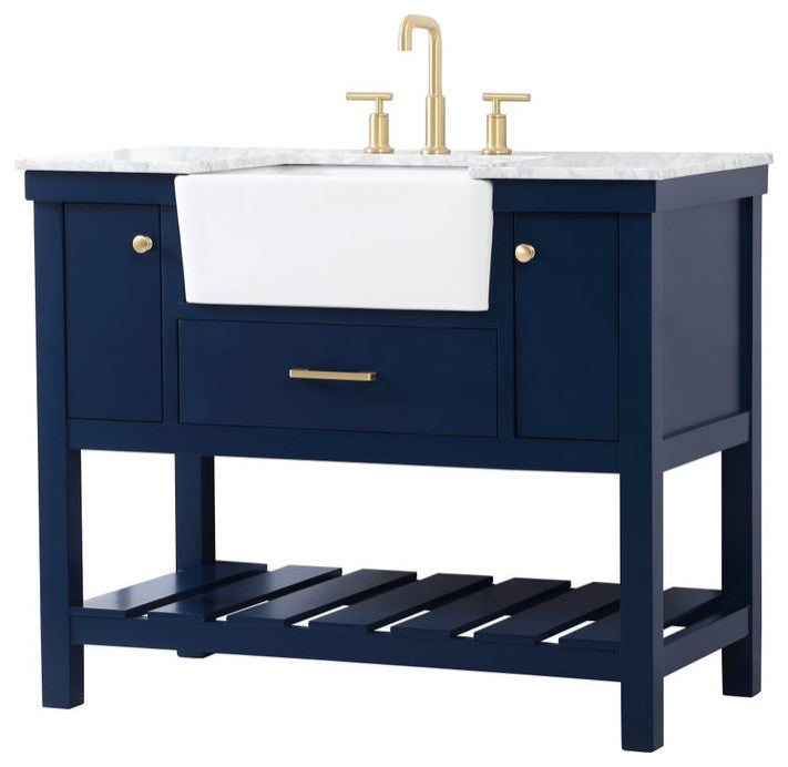 Home Living 22" Farmhouse Blue-Light Bathroom Vanity
