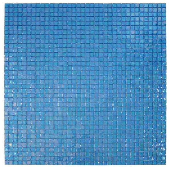 Mosaic Glass Tile Squares For Swimming Pool, Wet Areas & More, Light Blue
