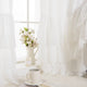 Faux Linen Ruffle Curtains, White, 52"x84", Set of 2