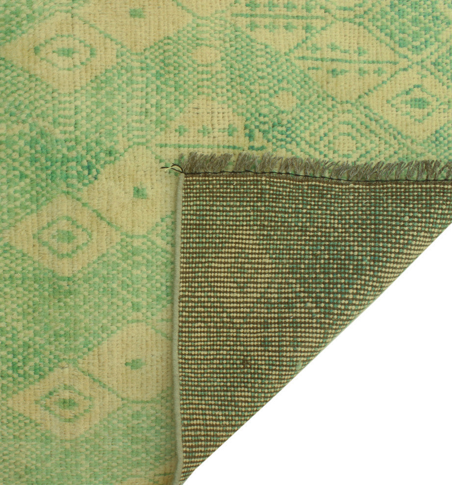 Balochi Barre Light Green/Ivory Rug, 4'9x6'5