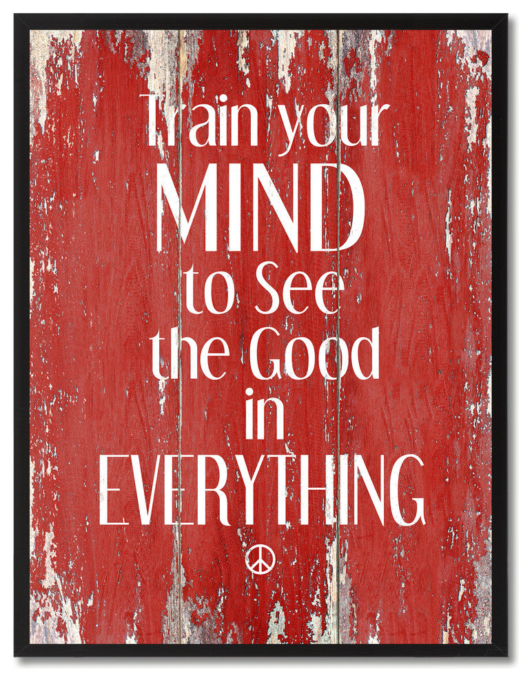 Train Your Mind  Inspirational, Canvas, Picture Frame, 22"X29"
