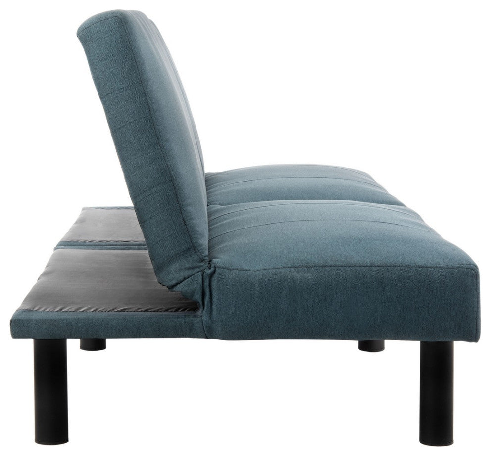 Safavieh Astoria Foldable Futon Bed, Navy/Black