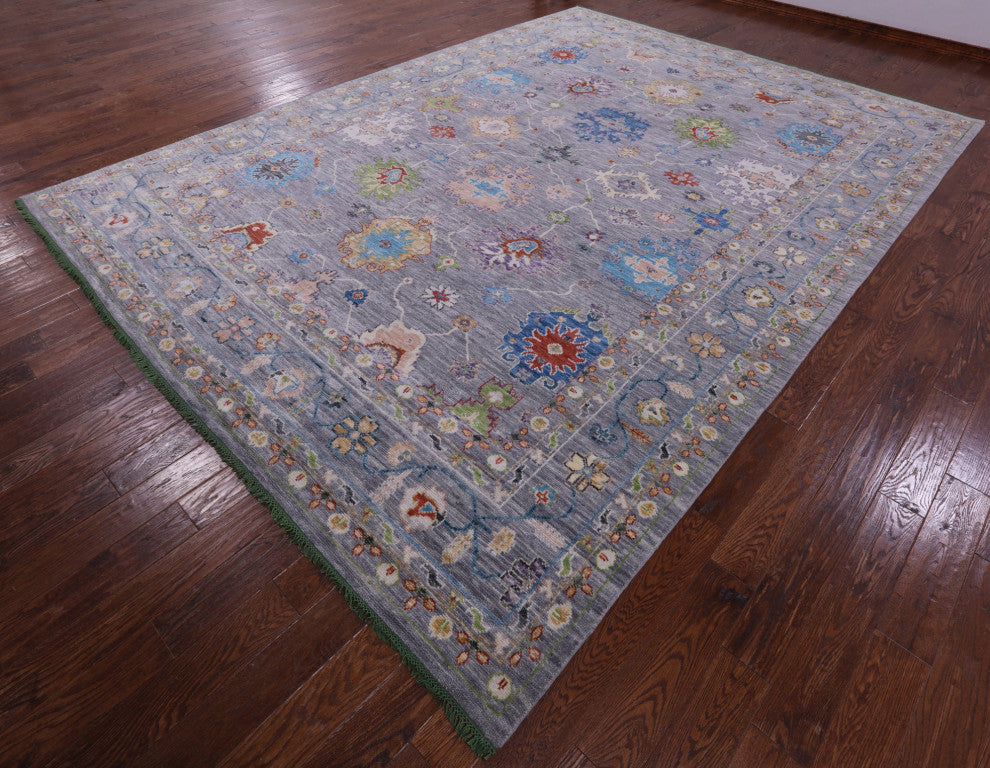 10' 1" X 13' 10" Turkish Oushak Hand-Knotted Rug - Q15613