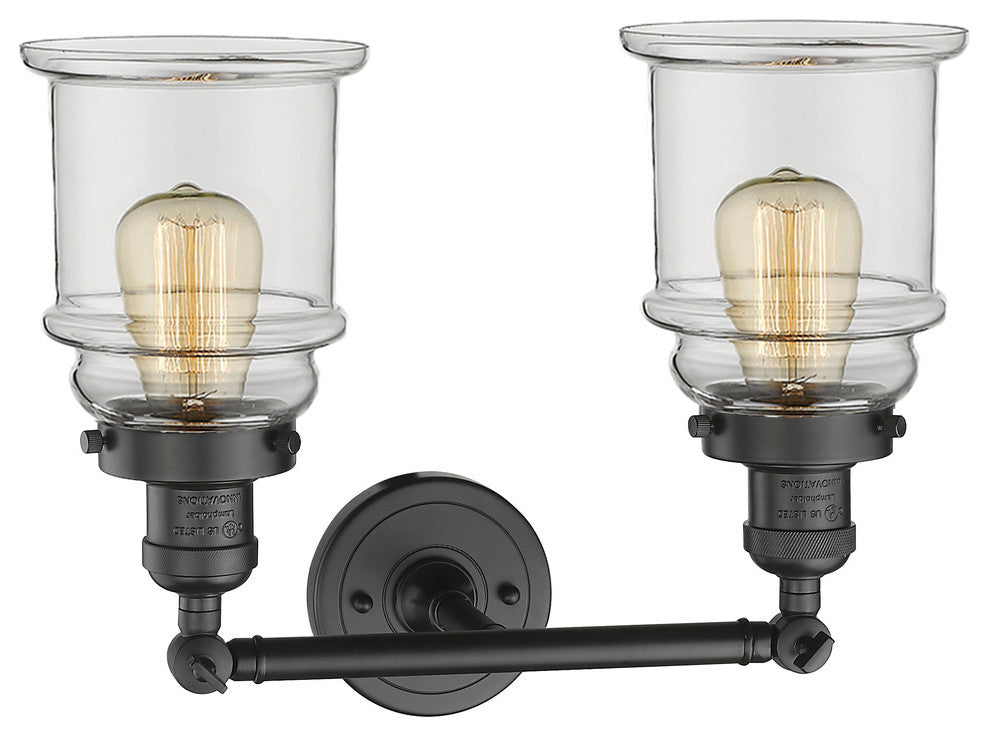 Canton 2-Light LED Bath Fixture, Oil Rubbed Bronze, Glass: Clear
