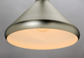 Maxim 11350 Nordic 1 Light 7" Wood / Aluminum Pendant - Walnut / Black