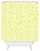 Joy Laforme Dahlias Chartreuse Shower Curtain